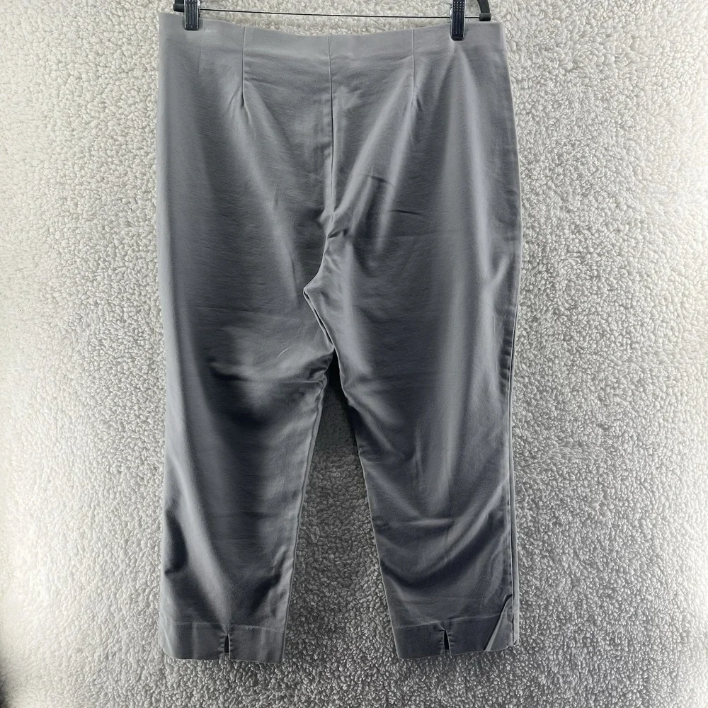 NIC+ZOE Women's Pants Solid Gray Plus Size 16 Stretch Light Casual Classic